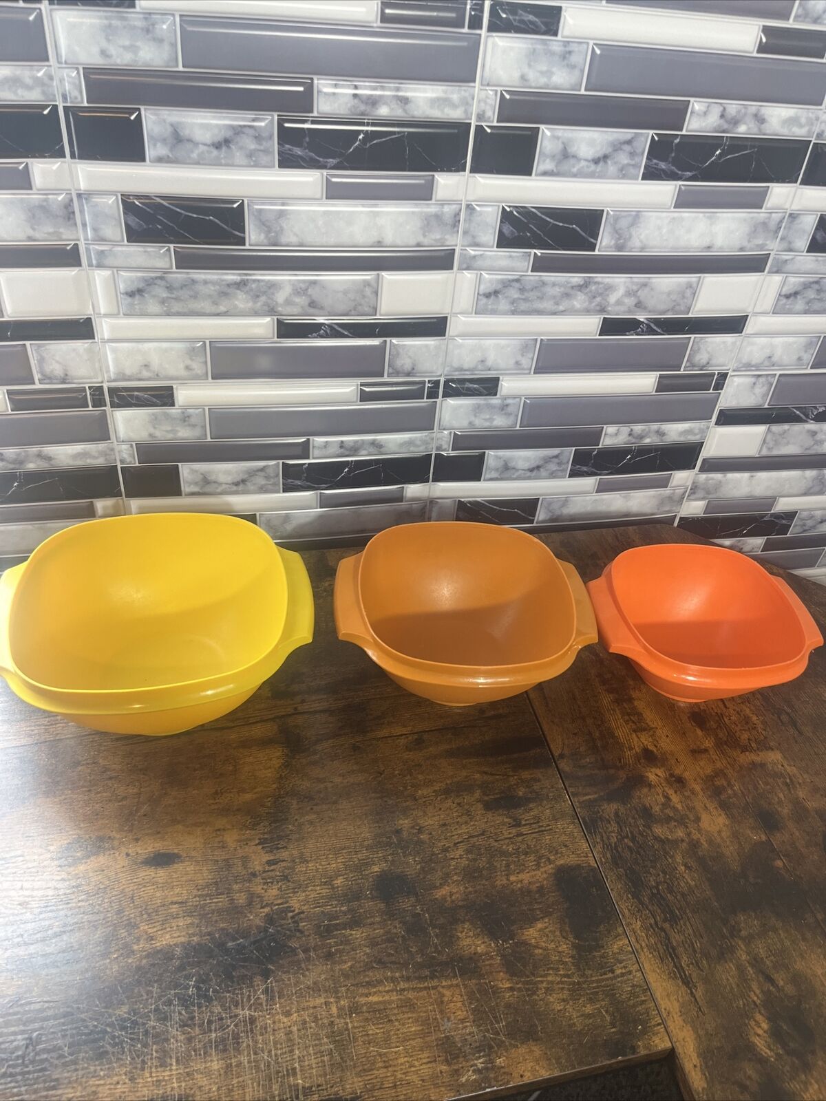 Set Of 3 Vintage Tupperware servalier bowls No Lids