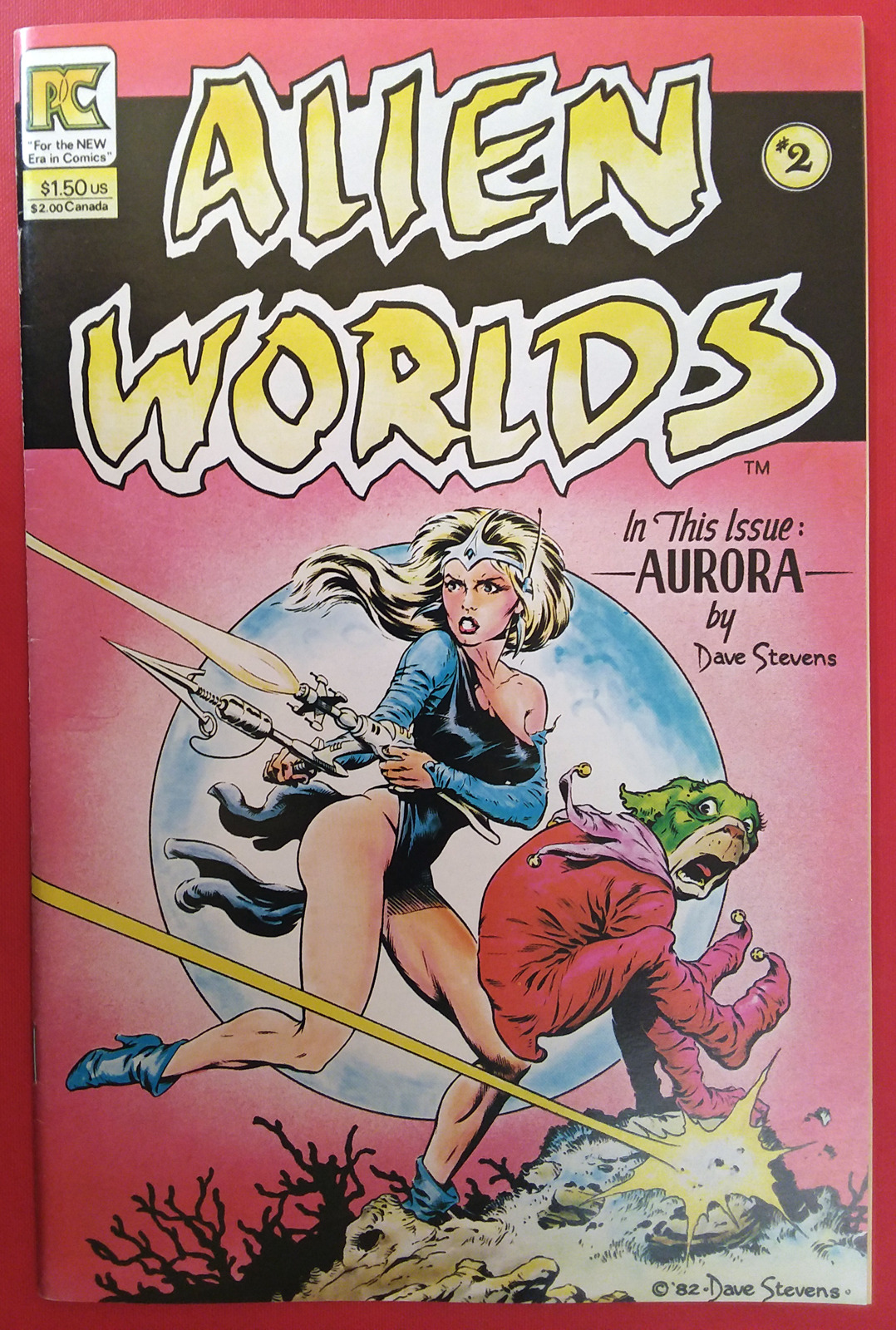 💎 Alien Worlds #2 (1983, Pacific) FN/VF Dave Stevens cover & Aurora