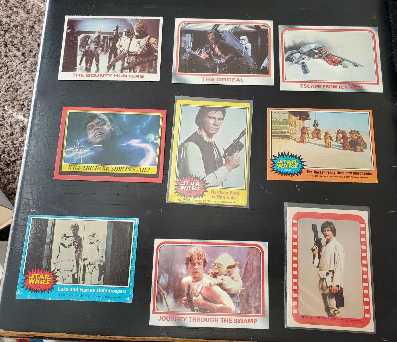 Original 70s 80s Star Wars Cards Return Jedi Empire Strikes Han Luke Yoda Jawas