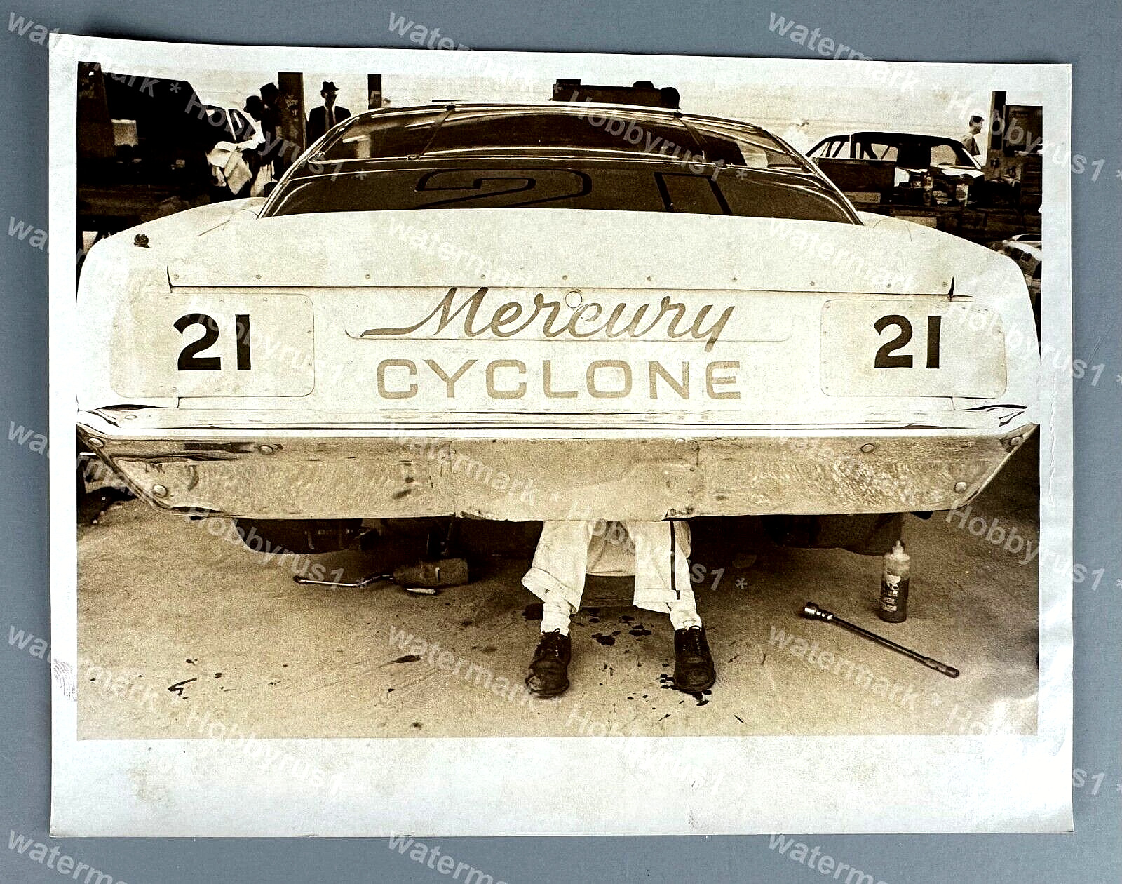 NASCAR Auto Racing Cale Yarborough Mercury Cyclone Car 1970 Original Press Photo