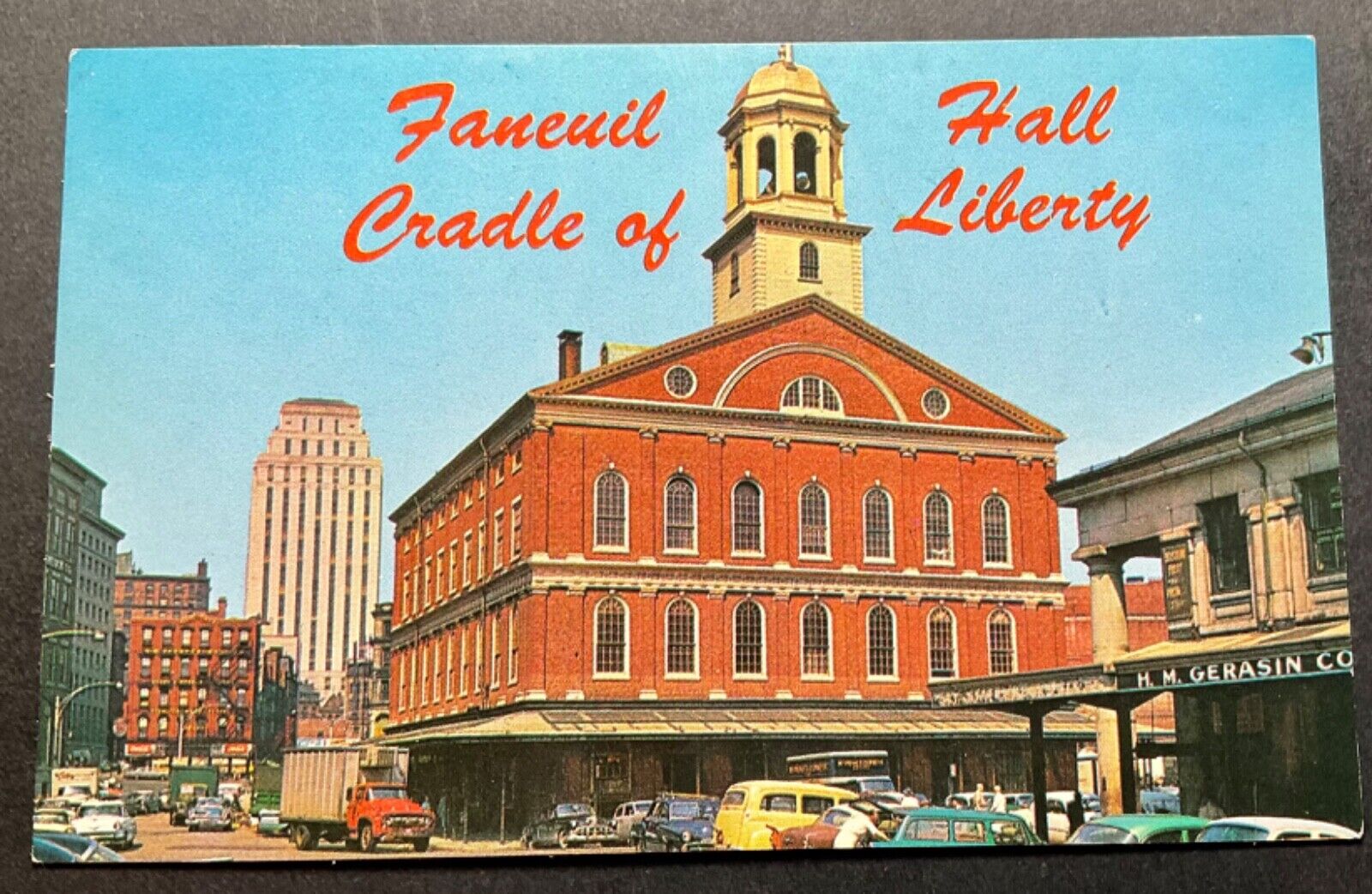 Boston Massachusetts MA Postcard Faneuil Hall Cradle of American Liberty