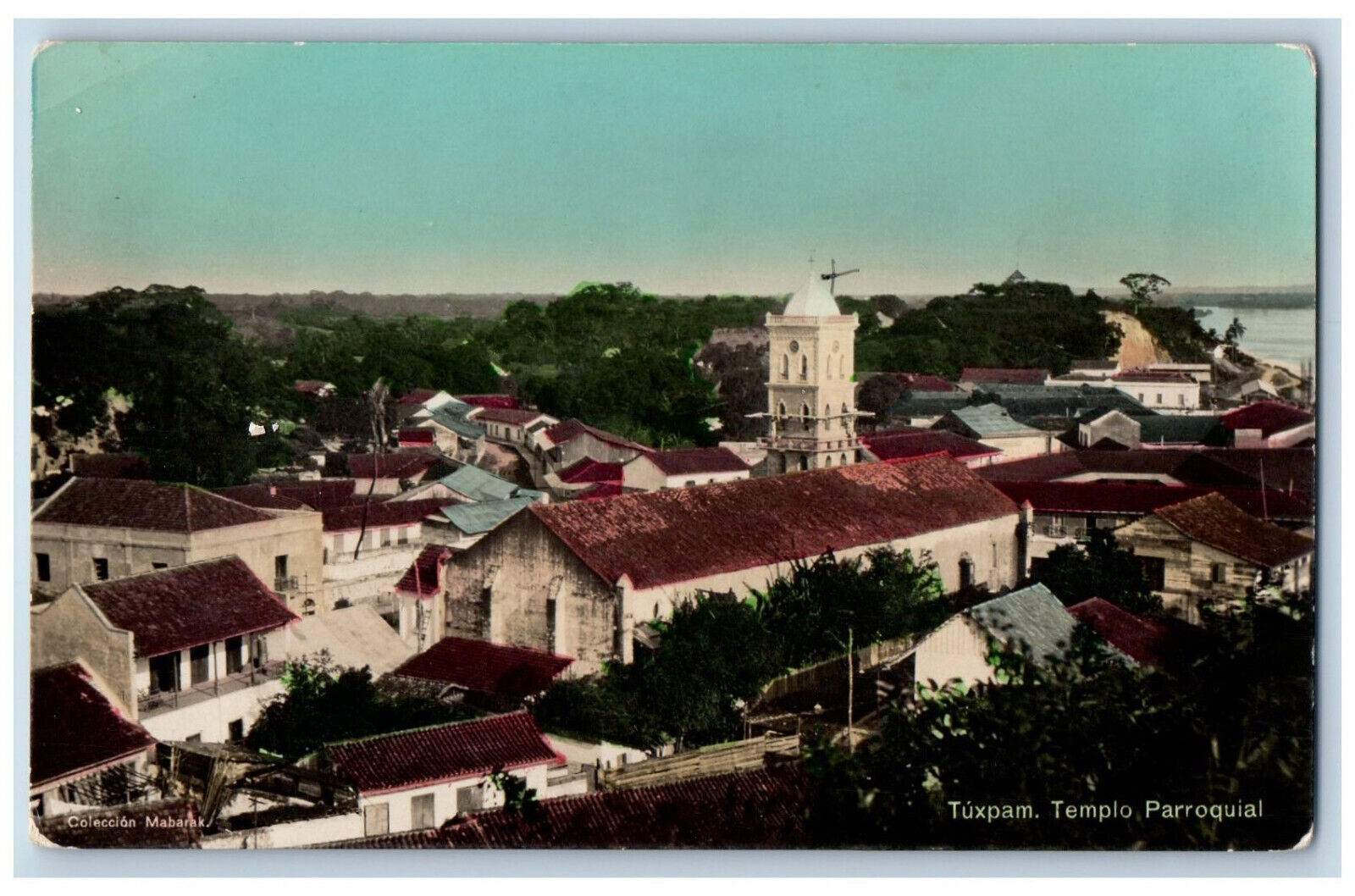 Túxpam de Rodríguez Cano Veracruz Mexico Postcard Templo Parroquial c1910