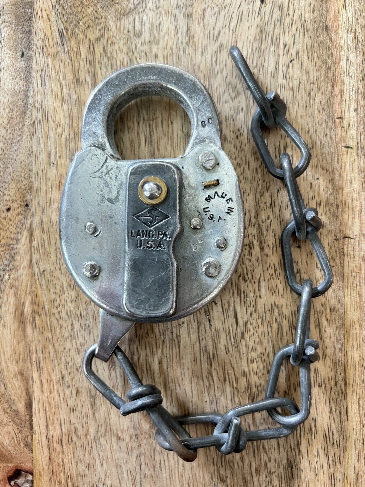 Vintage Antique Old Slaymaker Padlock No Key