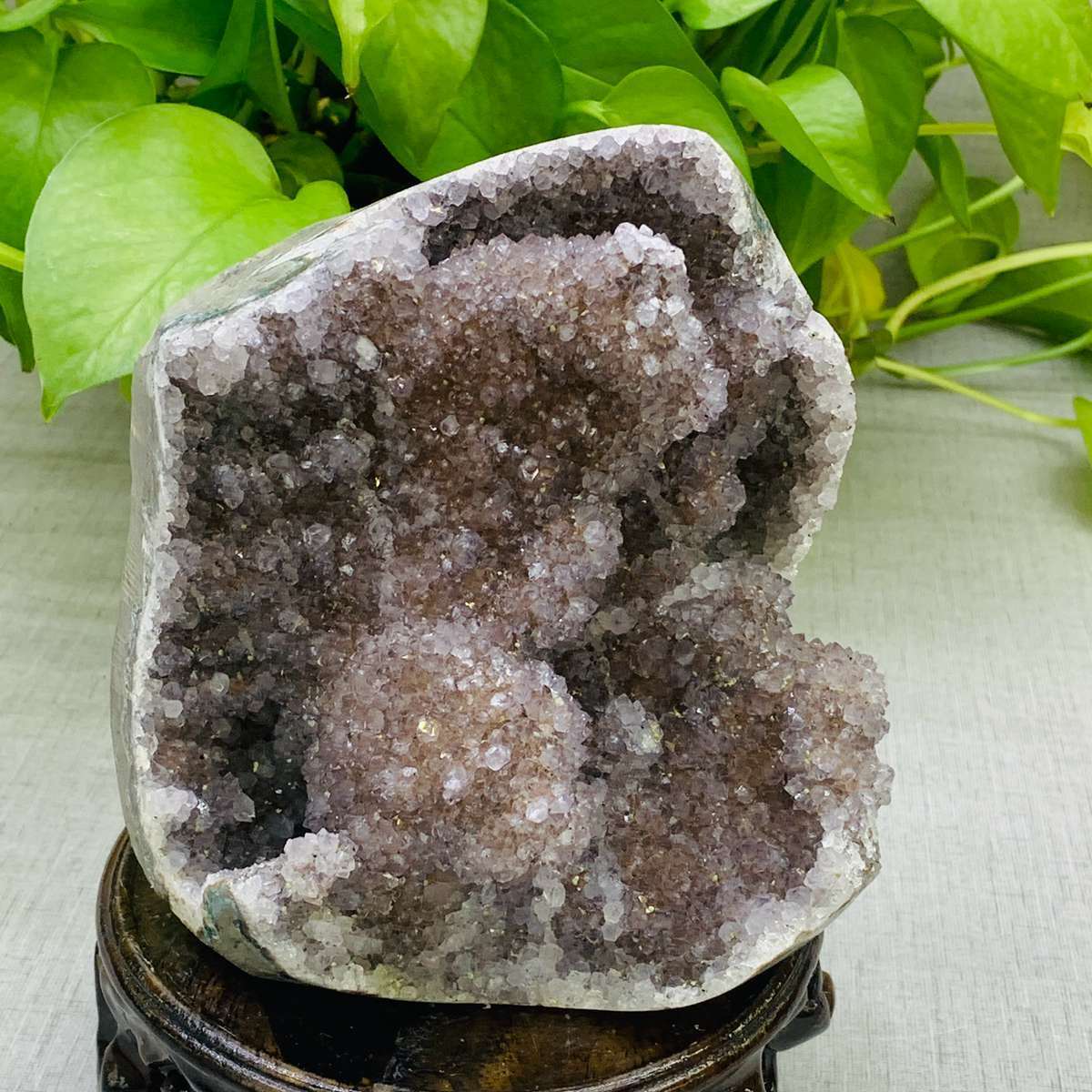 1630g Natural Amethyst Geode Mineral Specimen Crystal Quartz Energy Decoration