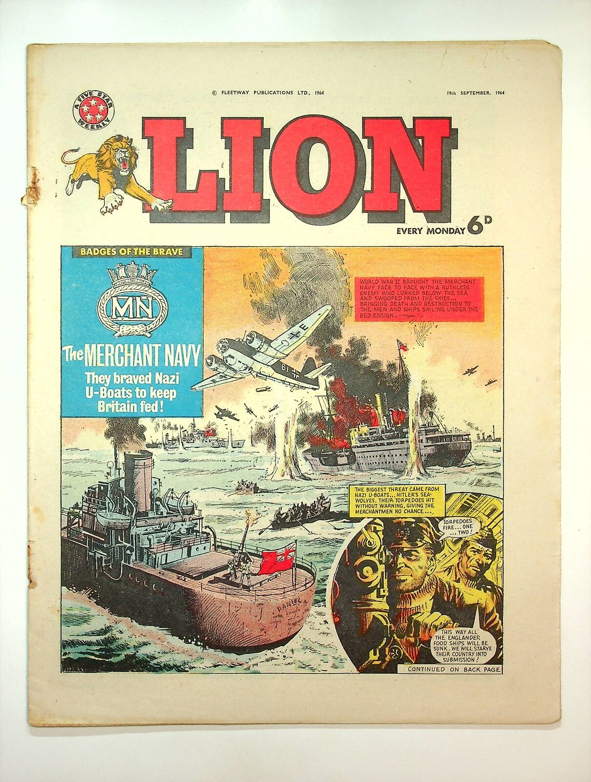 Lion 2nd Series Sep 19 1964 GD+ 2.5