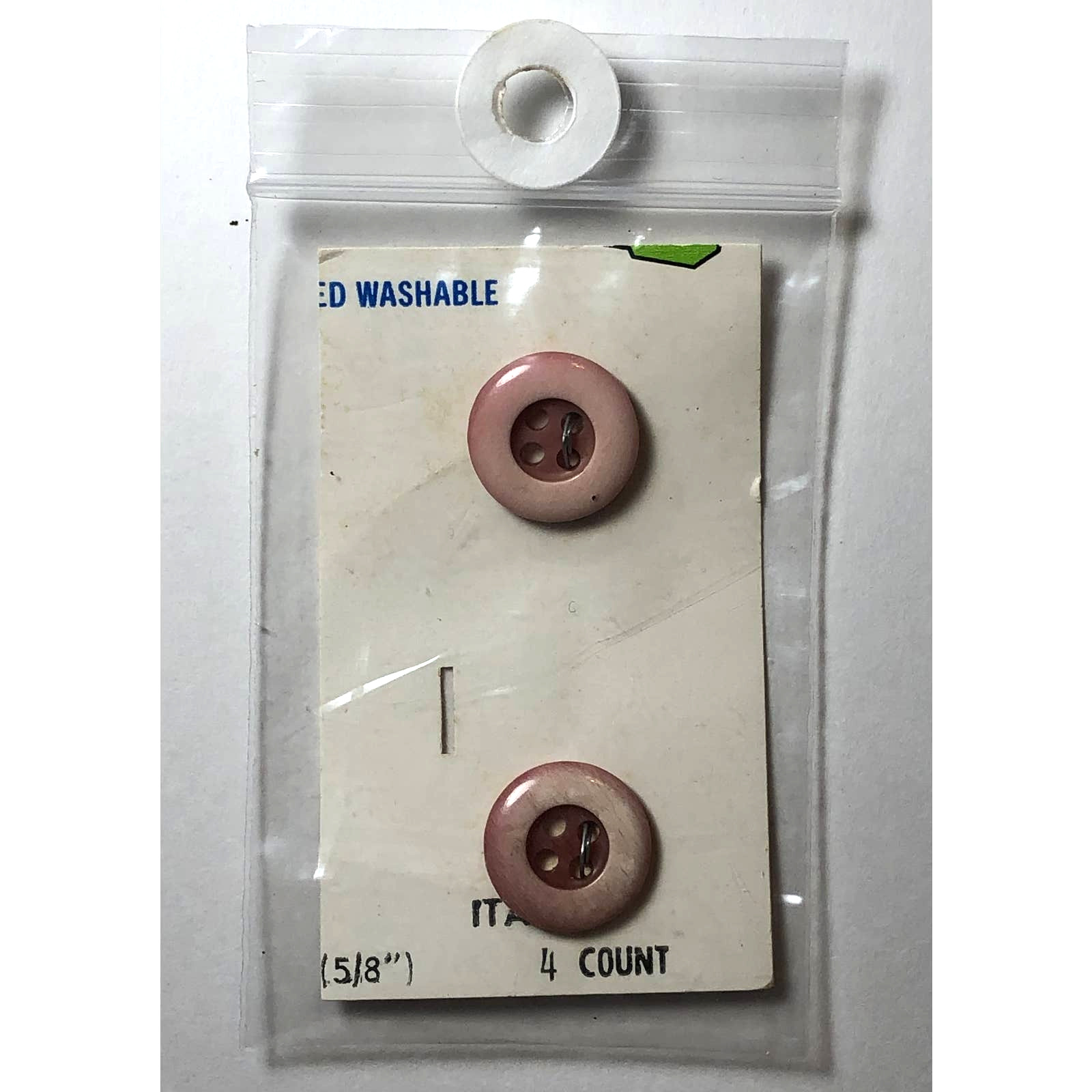 Le Bouton 2 Pink Sewing Buttons 5/8\