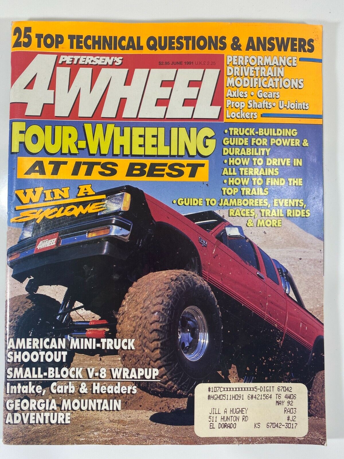Vintage Petersen's 4 Wheel & Off Road Magazine Truck Four Wheeler June 1991