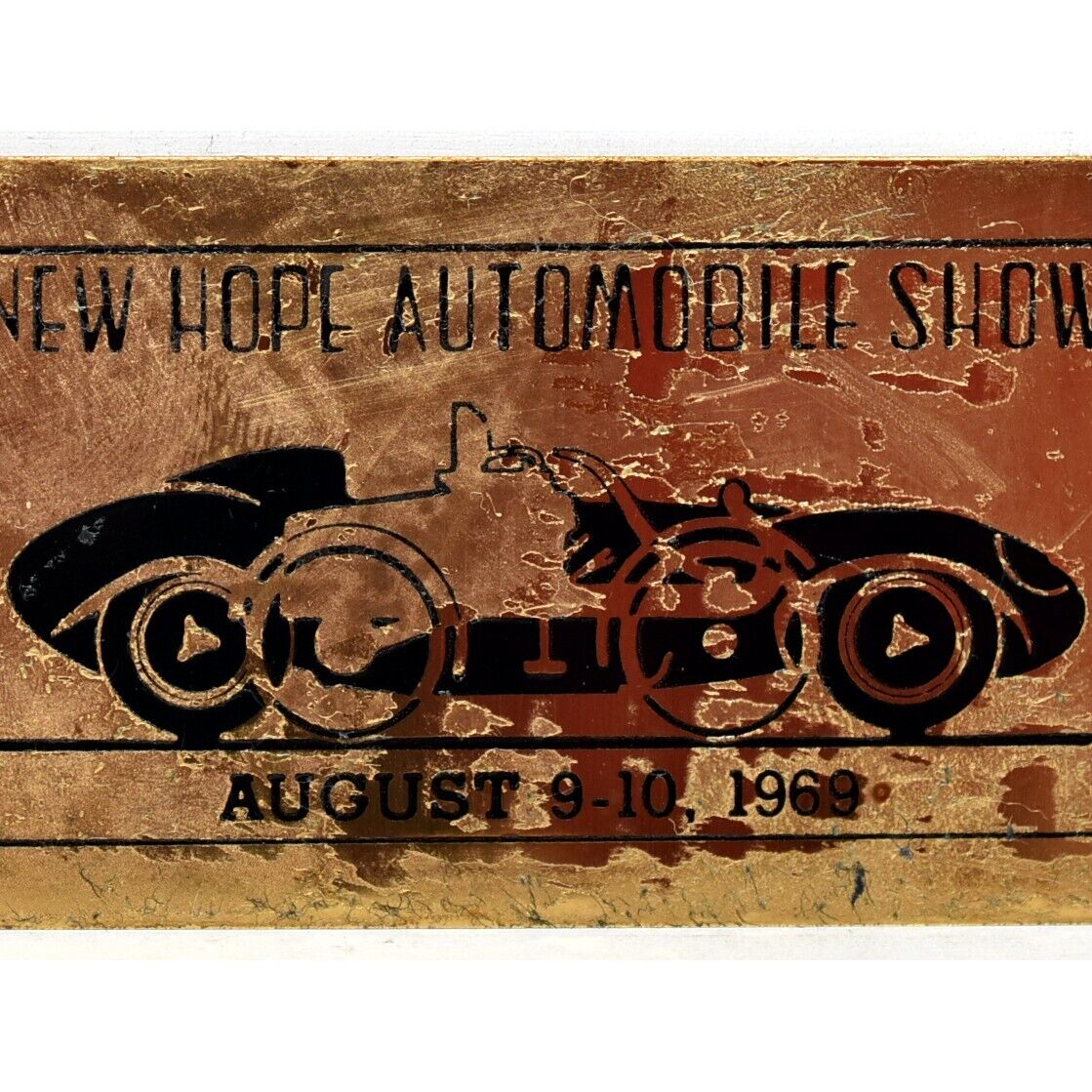 1969 New Hope Automobile Show Antique Car Auto Club Pennsylvania Plaque