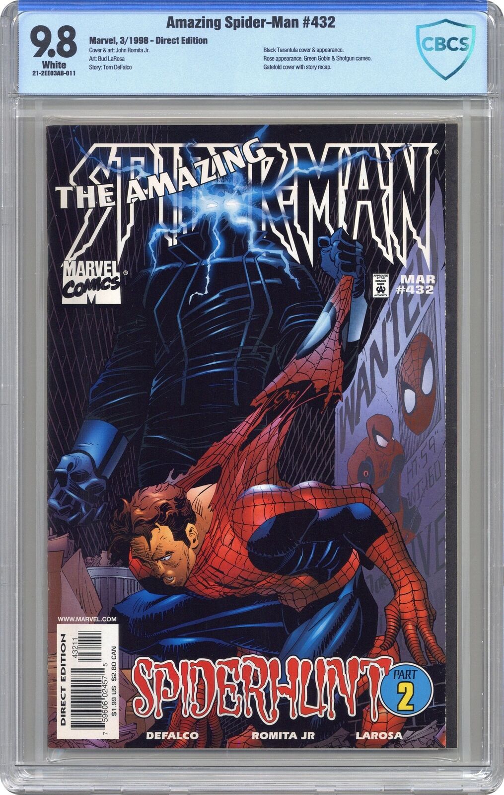 Amazing Spider-Man #432B Romita Jr. Variant CBCS 9.8 1998 21-2EE03AB-011