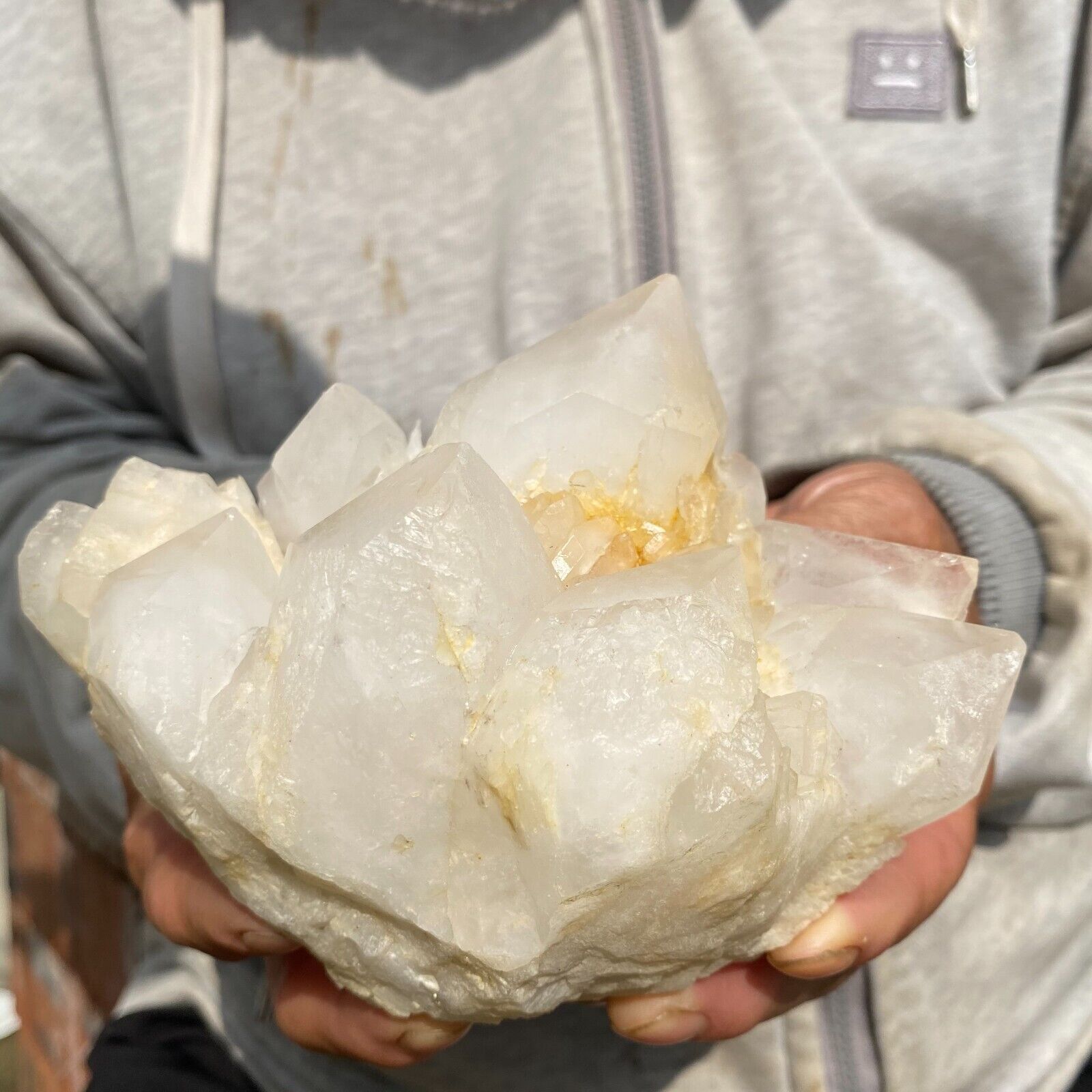 800g Large Natural White Quartz Crystal Cluster Rough Healing Specimen