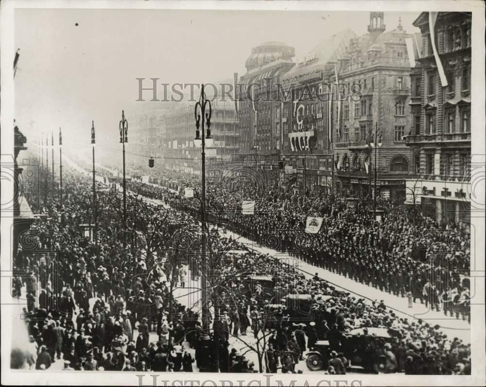 1930 Press Photo 80th Birthday celebration of President Thomas Masaryk in Prague