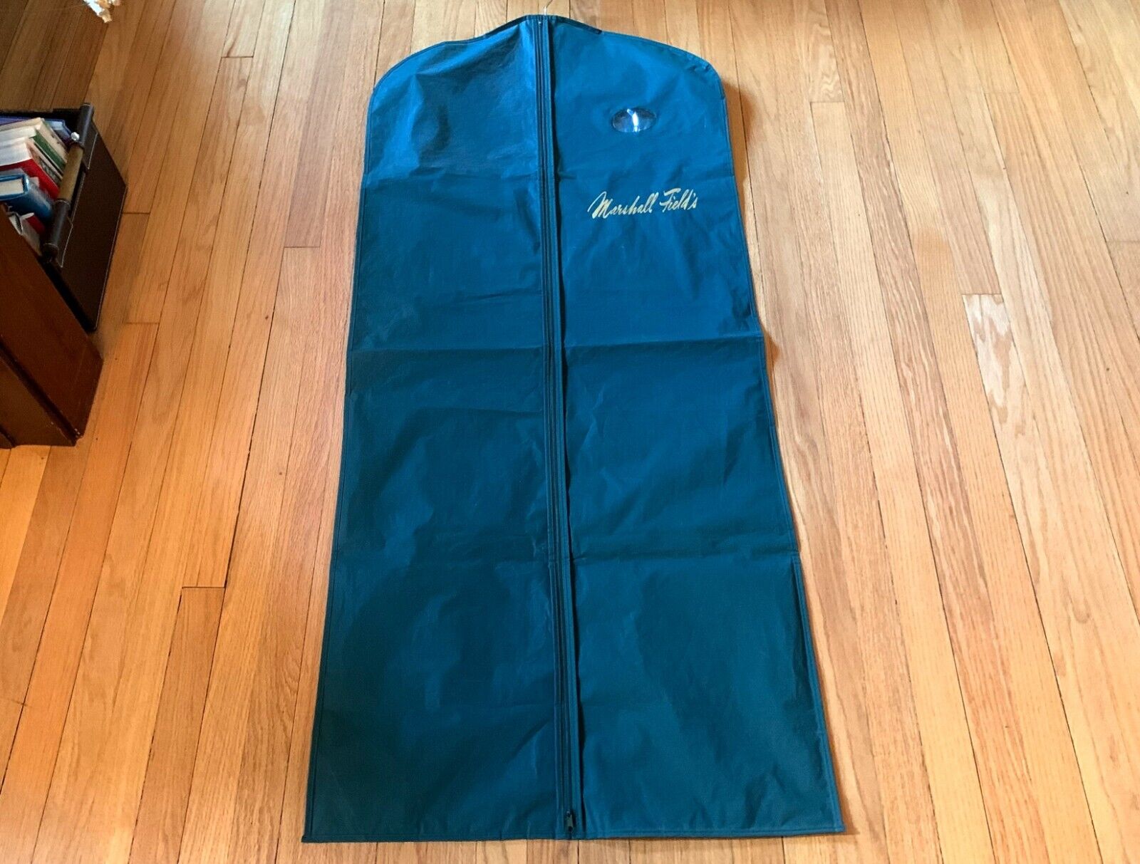 Vintage Marshall Field\'s Garment Bag with Matching Wooden Hanger 54\