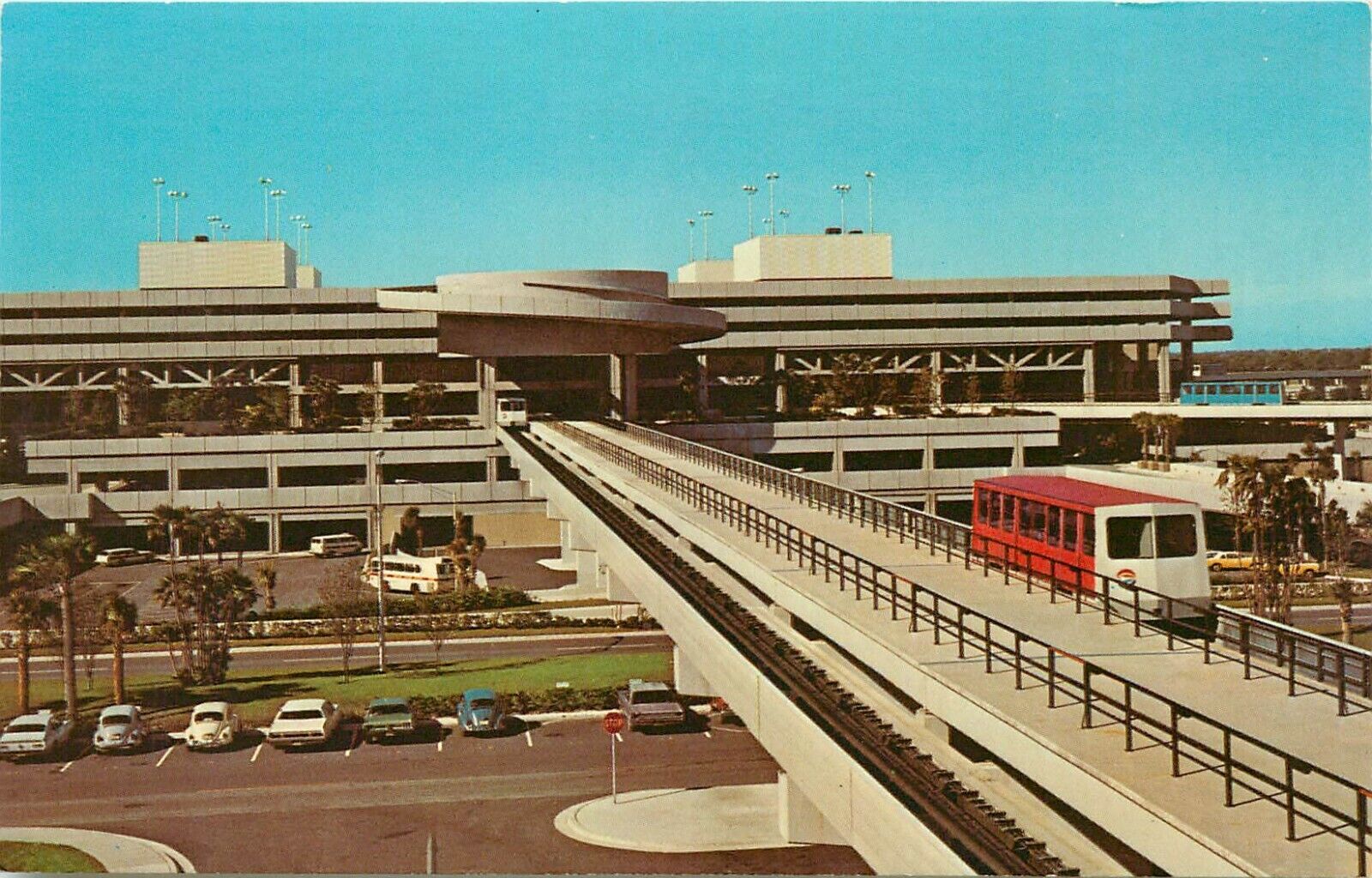 Tampa Internatioal Airport Florida FL Shuttle Tram Postcard