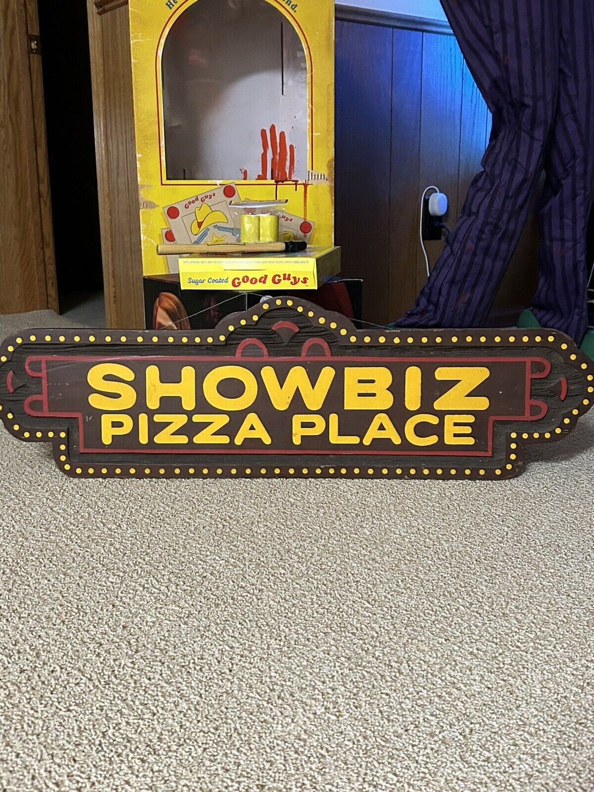 Extremely Rare Original Show Biz Pizza Place Sign/Chuck E Cheese