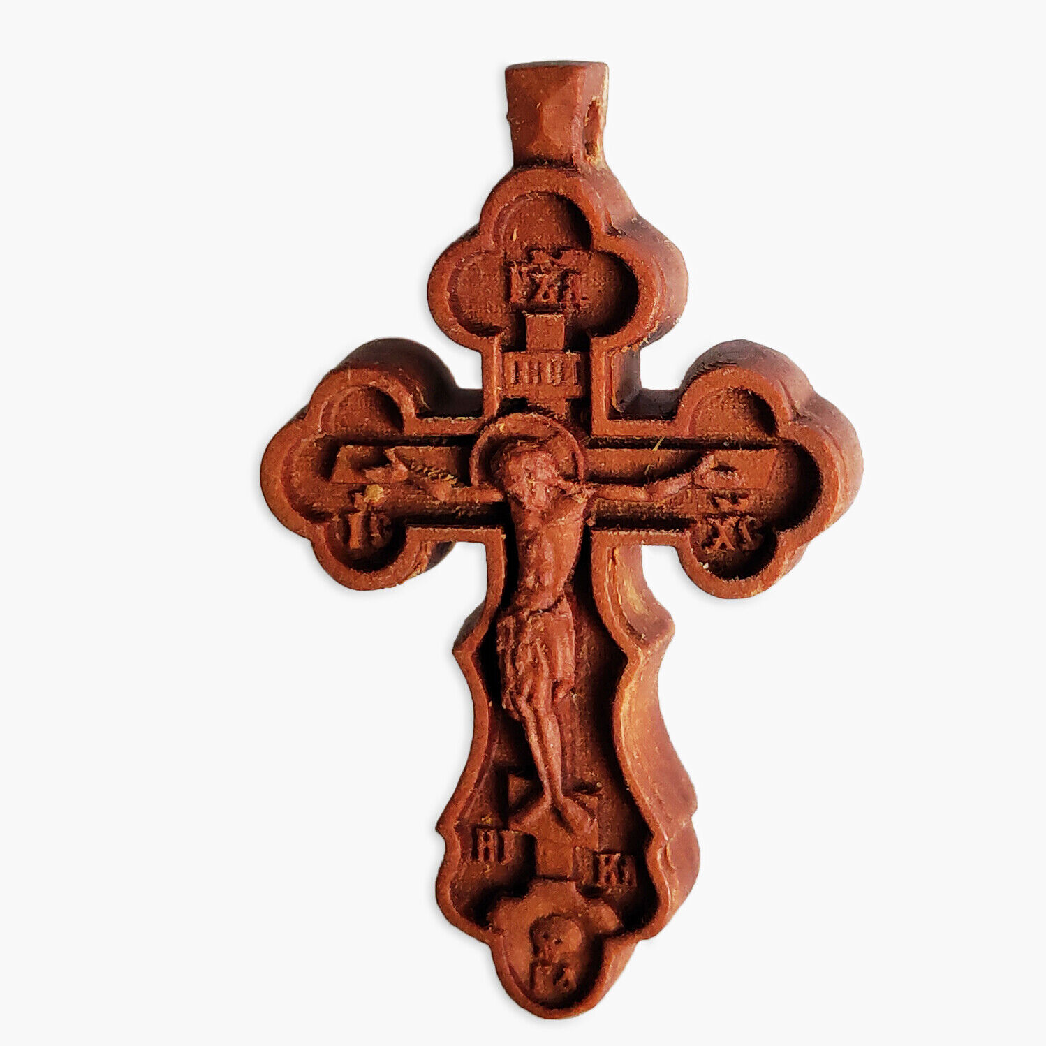 Handmade Orthodox Carved Wooden Cross Crucifix Christianity Jesus Christ & Rops
