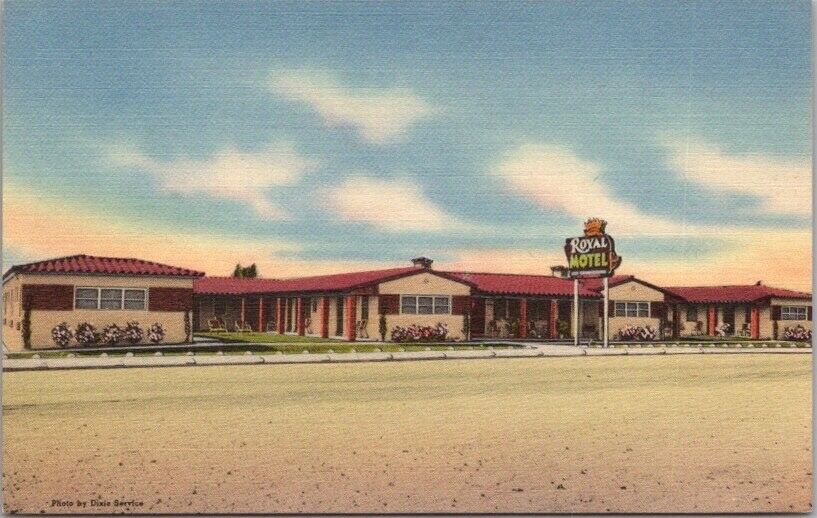 MIAMI, Florida Postcard ROYAL MOTEL Highway 41 Tamiami Trail / Line c1950s