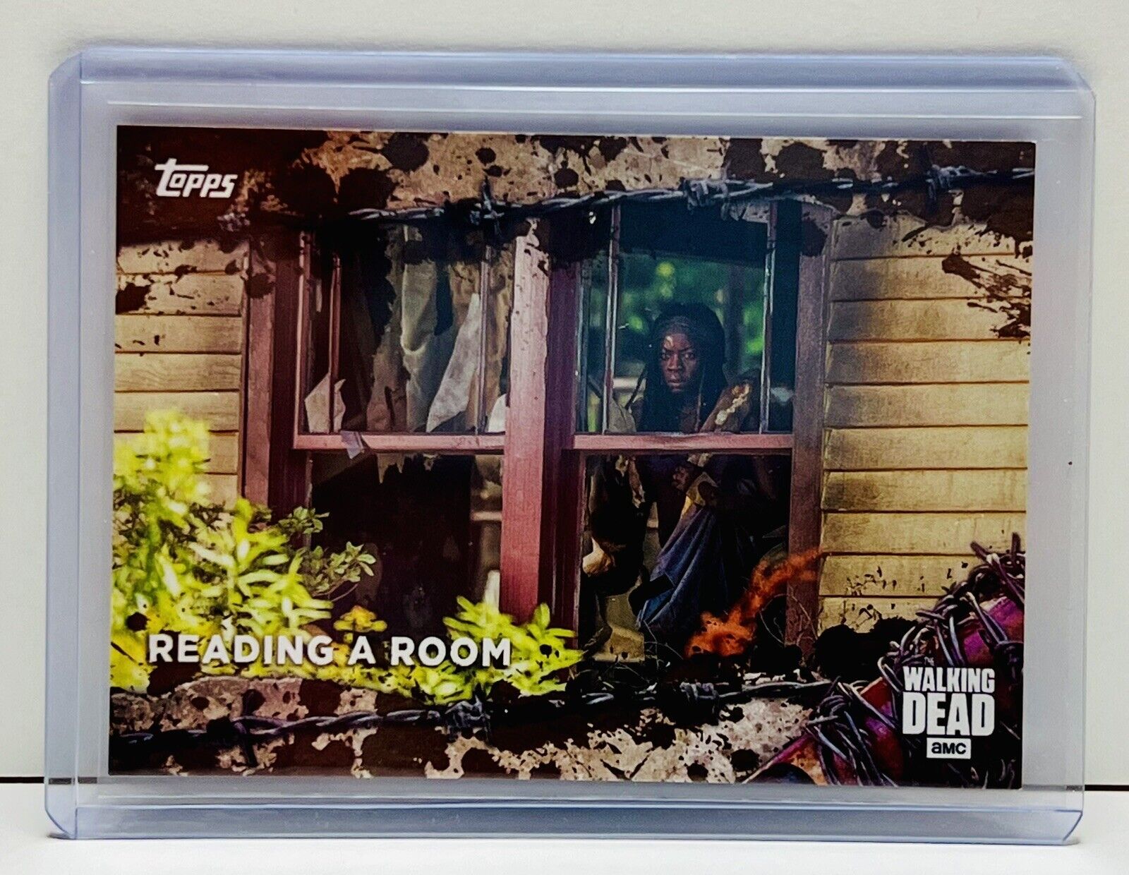 2017 Topps The Walking Dead Season 7 Mud 21/50 Michonne Reading a Room #24