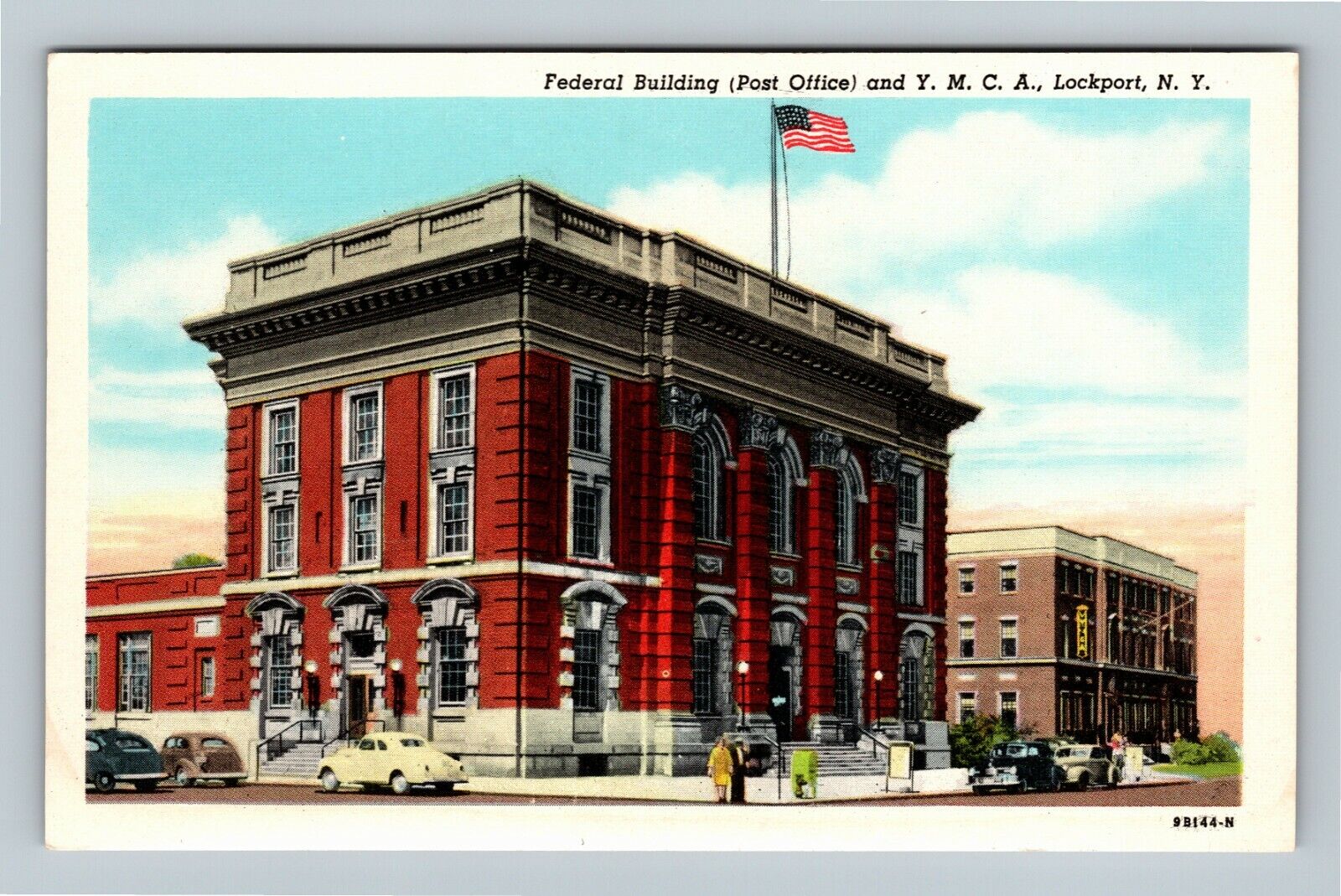 Lockport NY, Federal Building Post Office & YMCA, New York Vintage Postcard