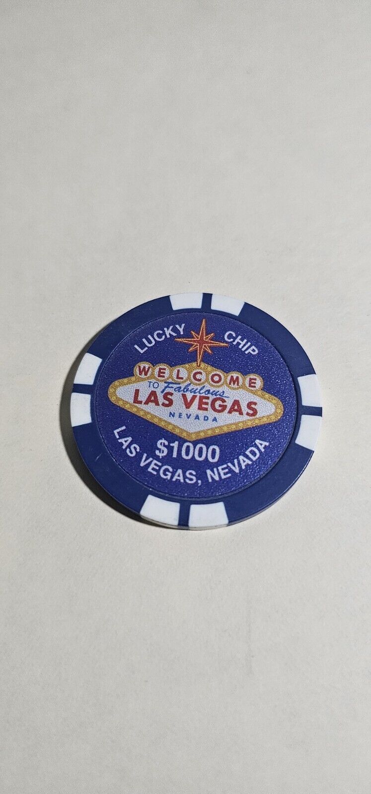 Las Vegas Souvenir $1000 Welcome to Fabulous Las Vegas Poker Lucky Chip
