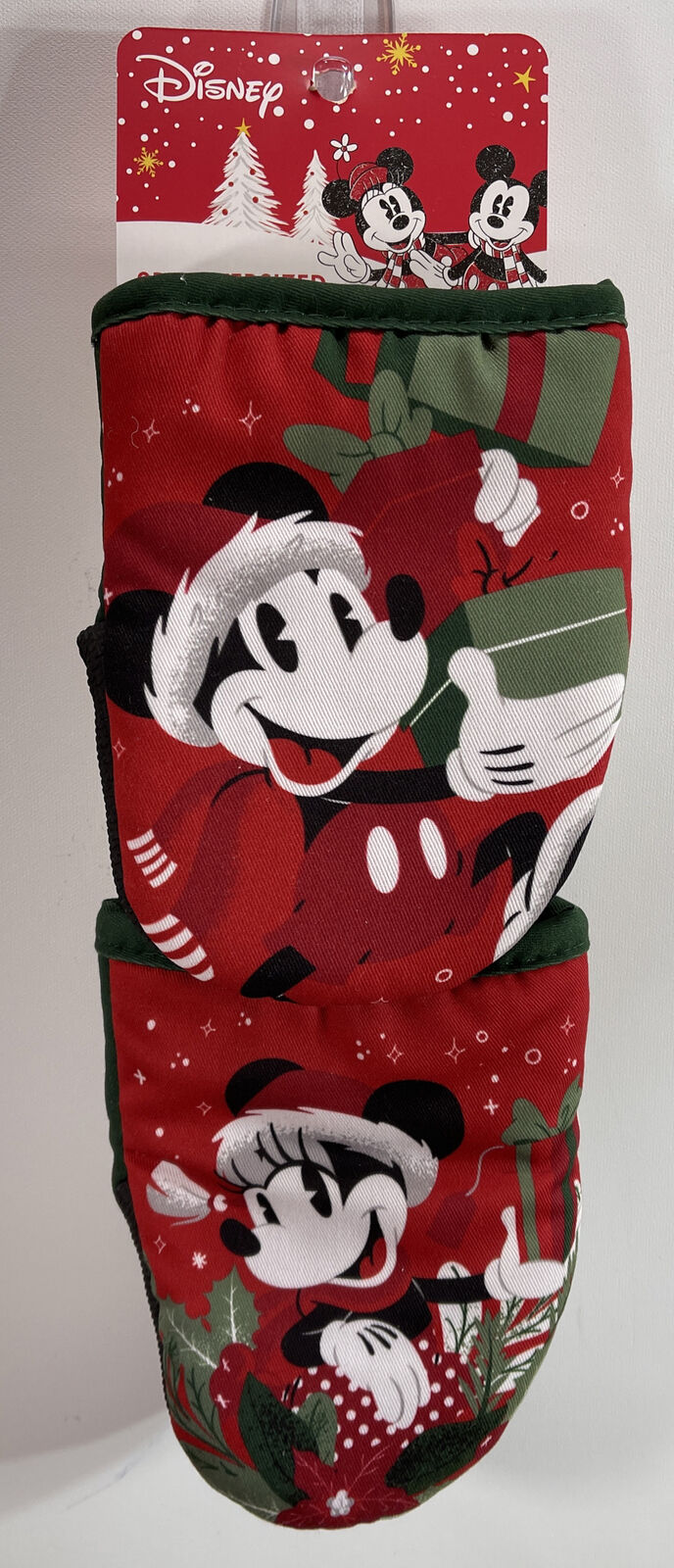 Disney 2 Pack Oversized Christmas Mini Oven Mitts with Mickey & Minnie New