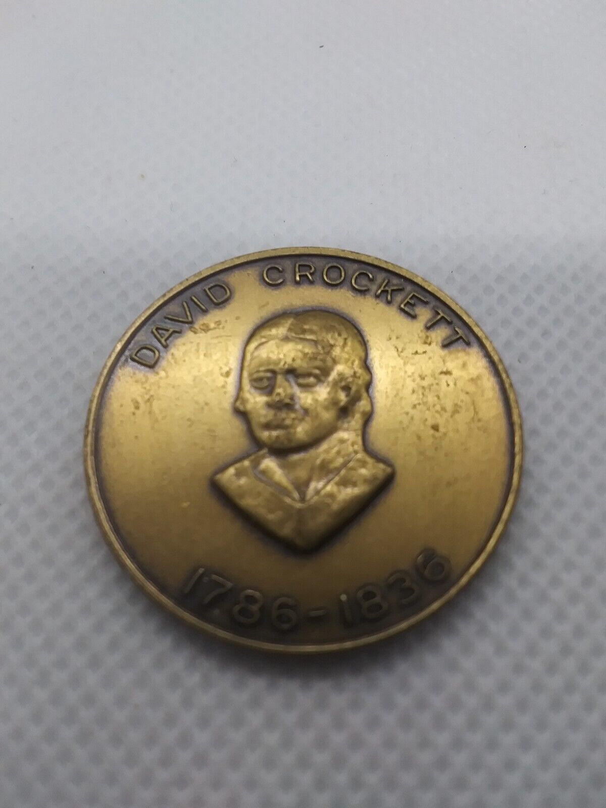 Vintage The Alamo David Crockett San Antonio Texas Medal