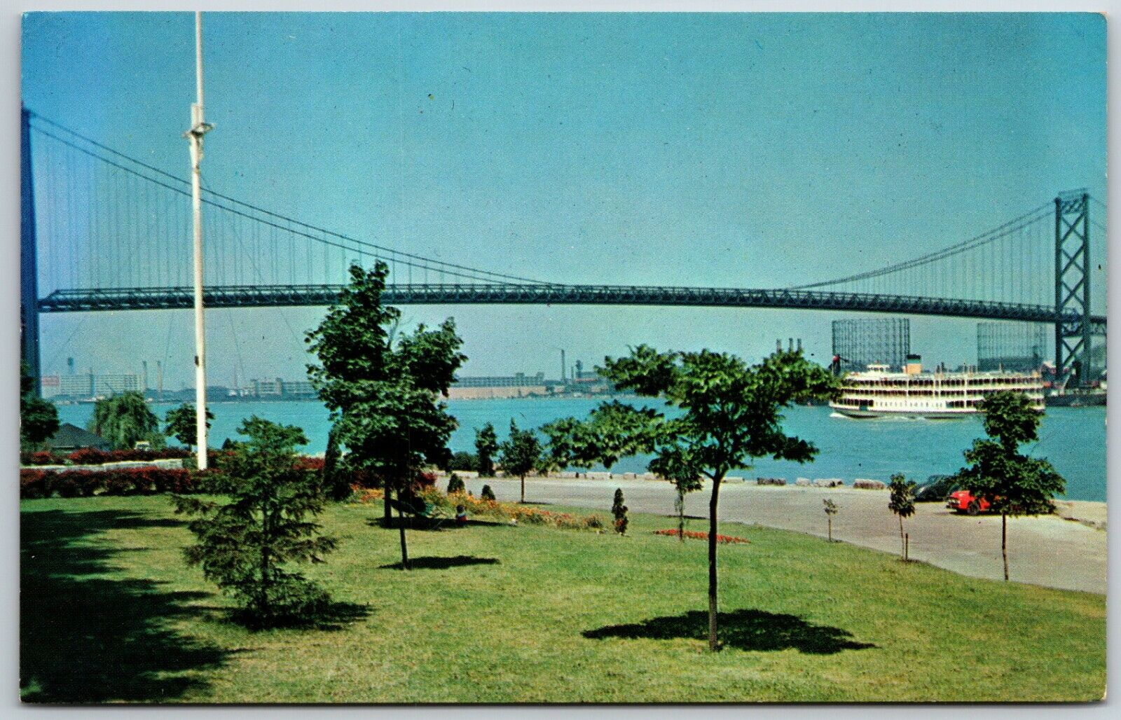 The Ambassador Bridge, Windsor, Ontario, Canada - Postcard