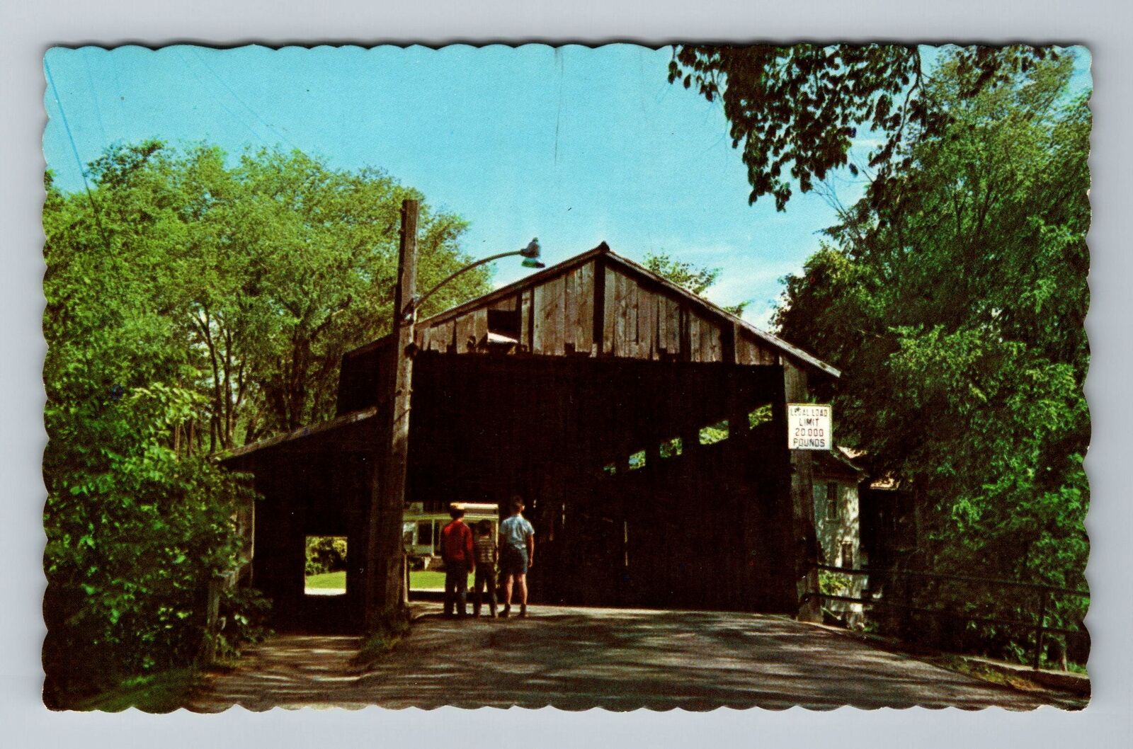 Waitsfield VT-Vermont, Old Covered Bridge, Vintage Postcard