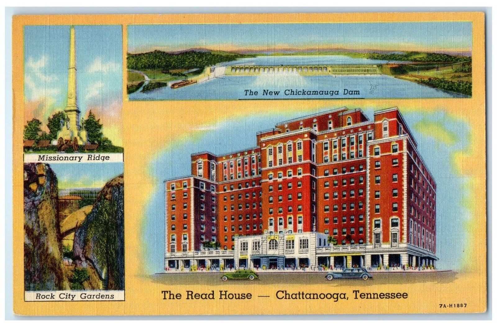 c1940s The Read House Missionary Ridge Gardens Chattanooga Tennessee TN Postcard