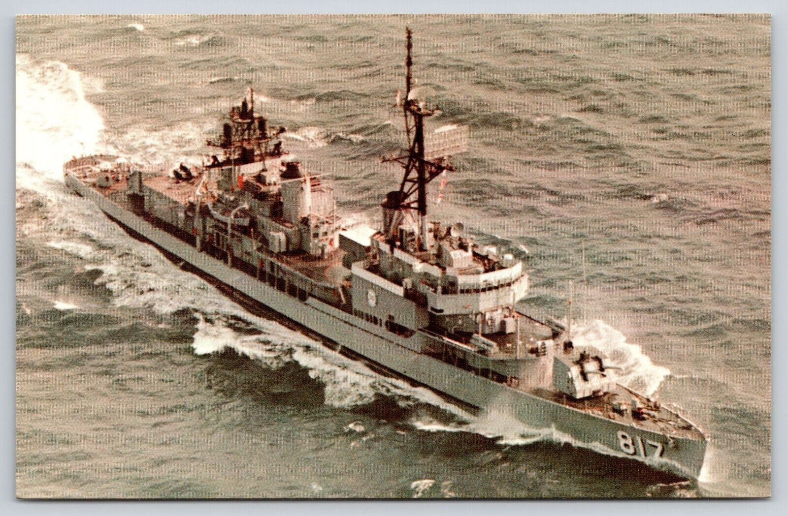 USS CORRY DD 817 Gearing Class Destroyer War Ship Postcard