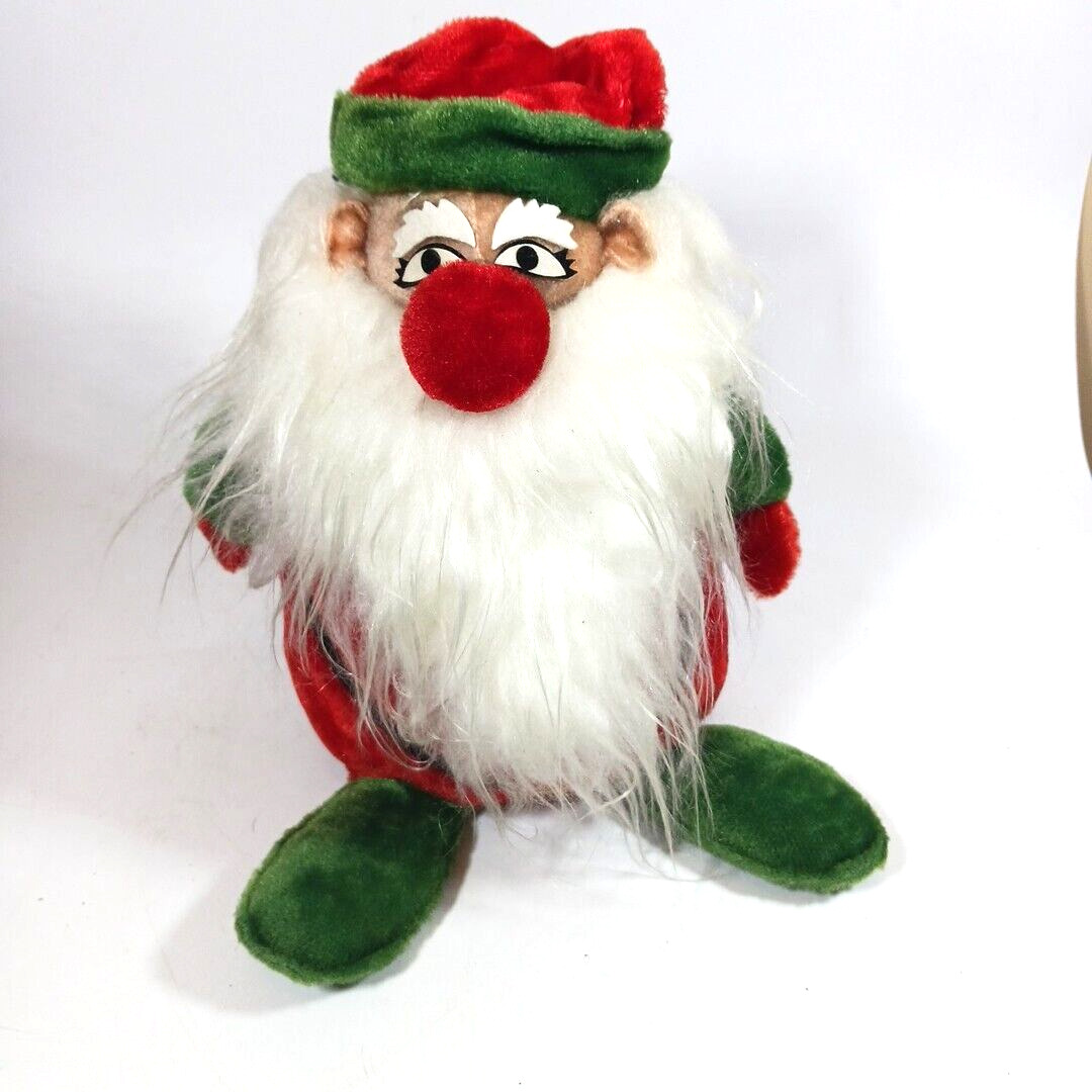 Kamar Plush Christmas Santa Claus Gnome Made In Japan 1970s Vintage
