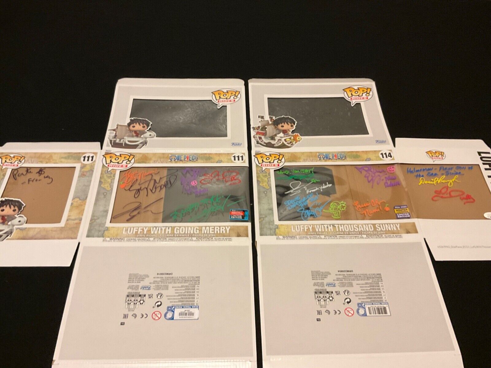 Thousand Sunny pop signed by Crew 7/9 members. JSA authenticated Shared Con excl