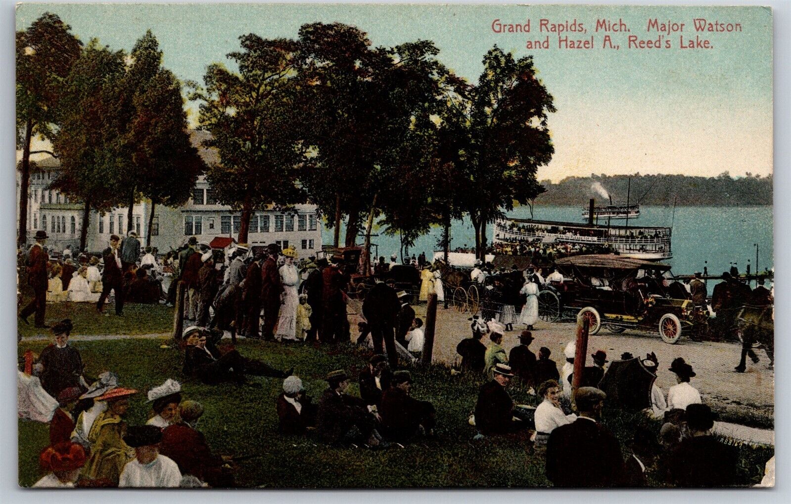 Reed\'s Lake Major Watson & Hazel A Grand Rapids MI C1910\'s Postcard N23