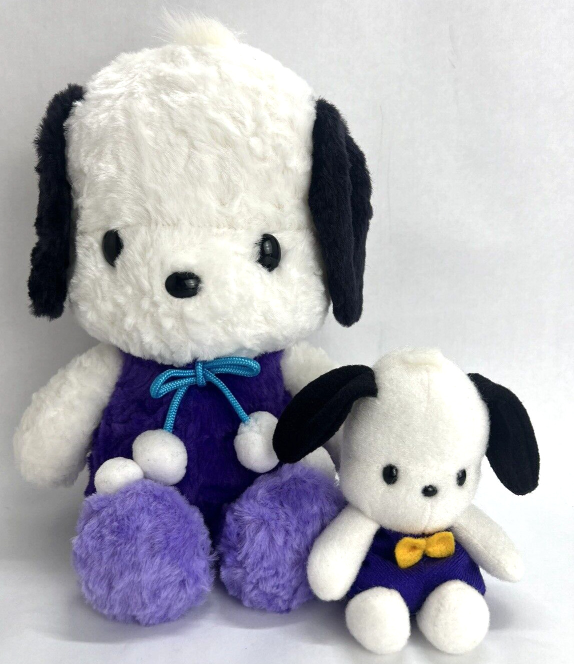 Vtg NWT 2000 Sanrio Pochacco Puppy Dog Fluffy Plush 12” Stuffed Toy & Small Toy