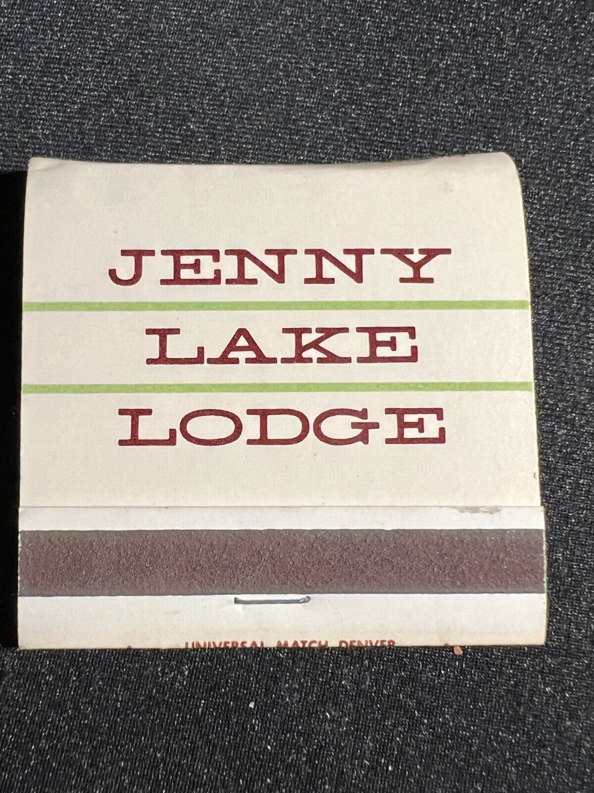 VINTAGE MATCHBOOK - JENNY LAKE LODGE - GRAND TETON NATIONAL PARK - UNSTRUCK