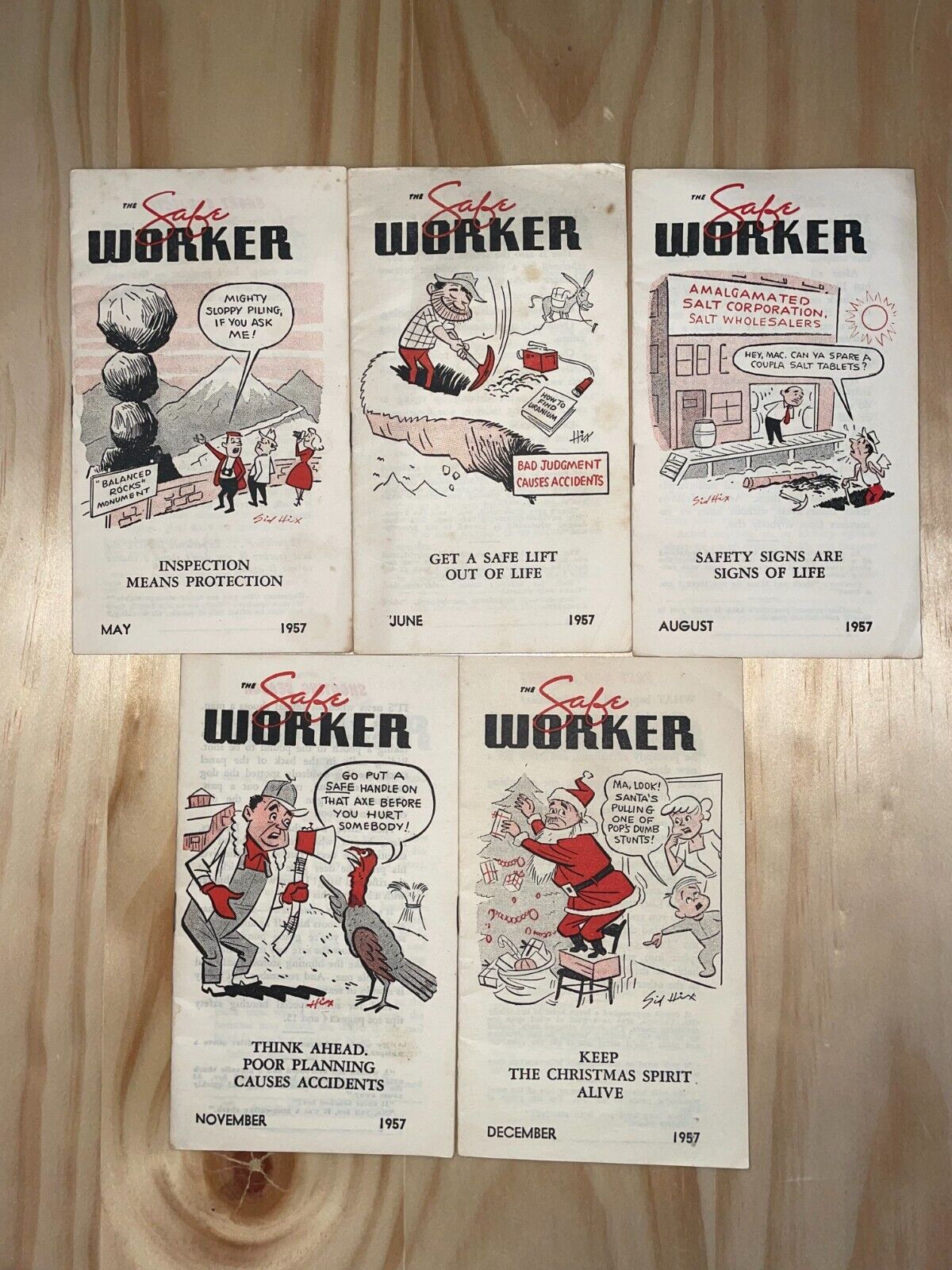 1957 The Safe Worker Pamphlets (5), Kodak Handouts, Vol 30, No's 5,6,8,11,12