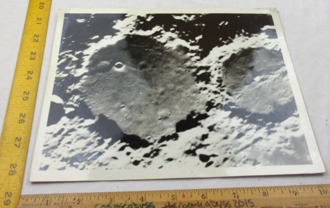 1956 Lunar surface 8x10 b&w photo 1956 Reflector telescope Mt. Wilson