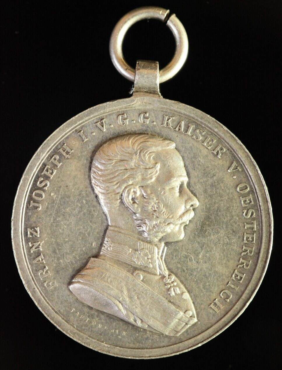 Austro-Hungarian WWI WW1 Bravery Medal First Class Silver Franz Joseph I (1436)