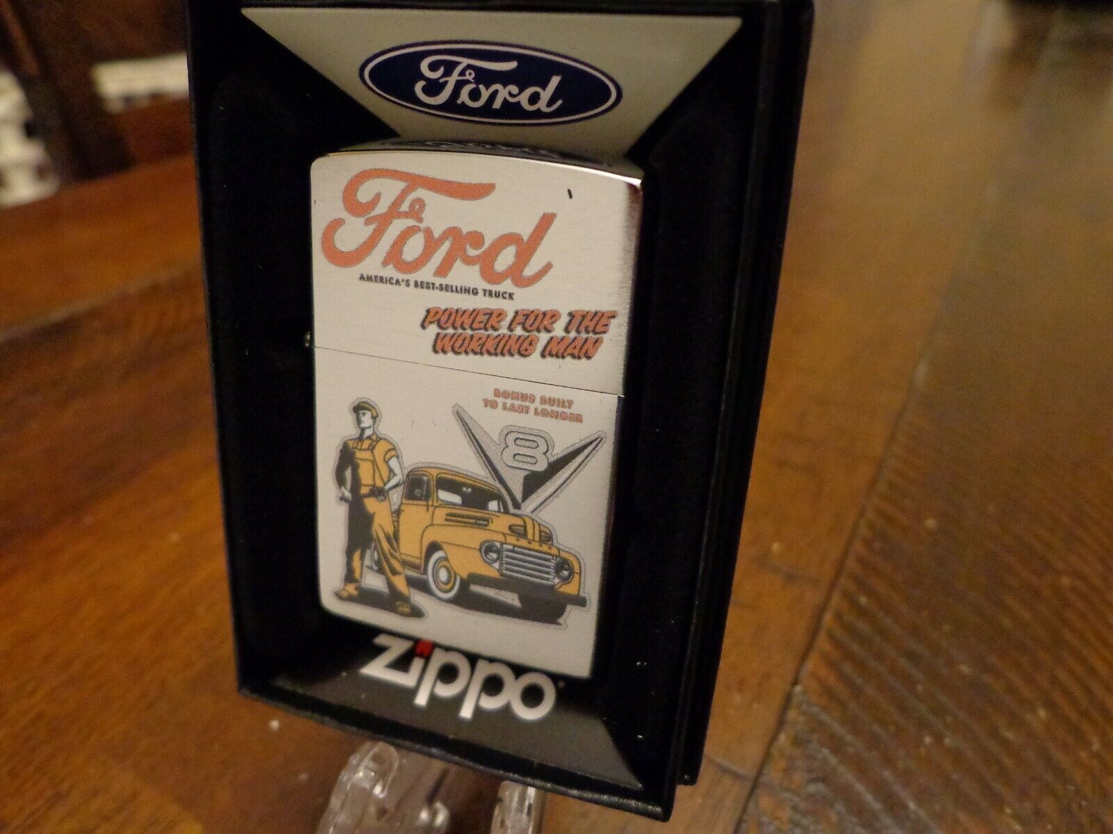 FORD PICKUP TRUCK POWER FOR THE WORKING MAN ZIPPO LIGHTER MINT IN BOX