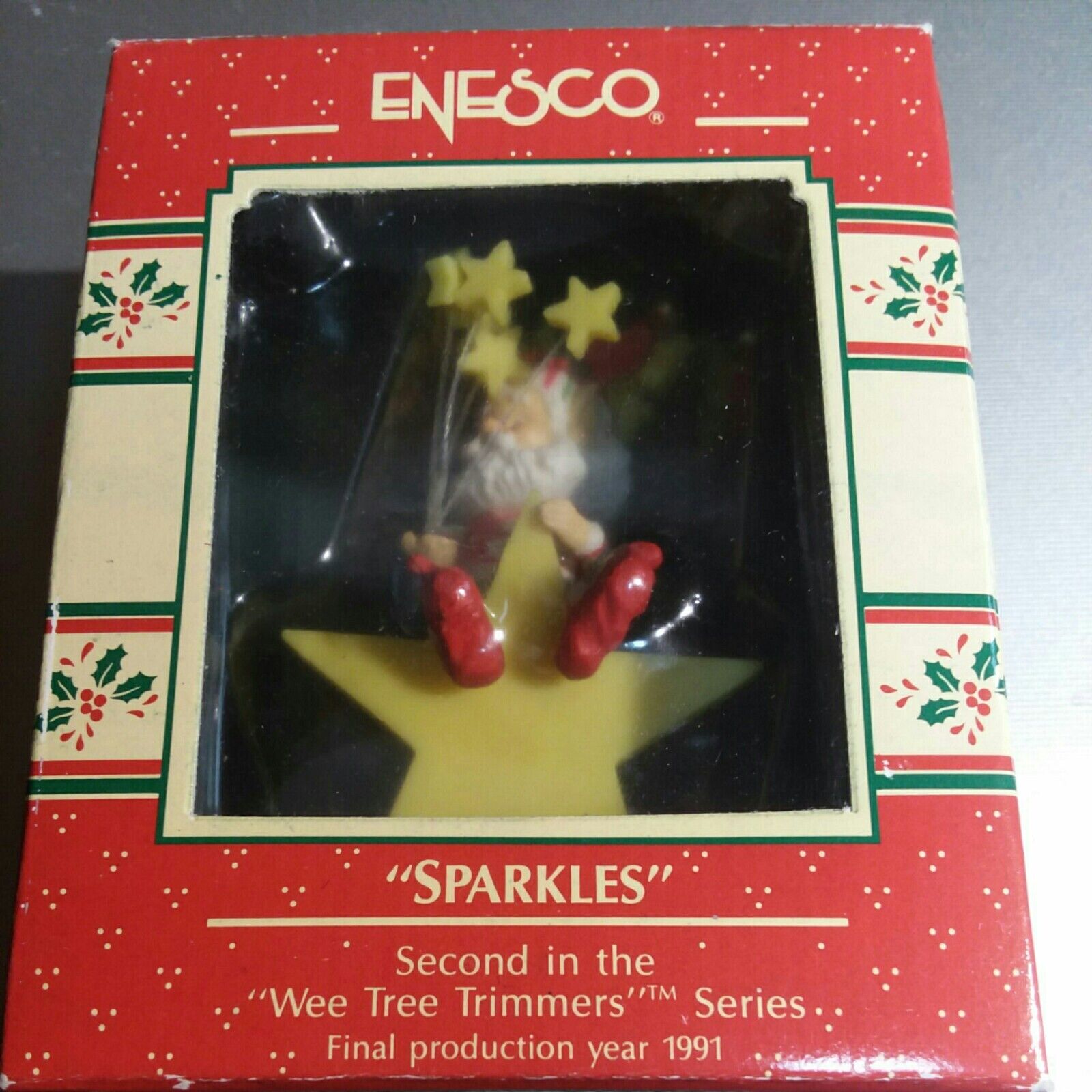 Enesco Ornament 1989 sparkles. 2nd in series vintage Dv102 