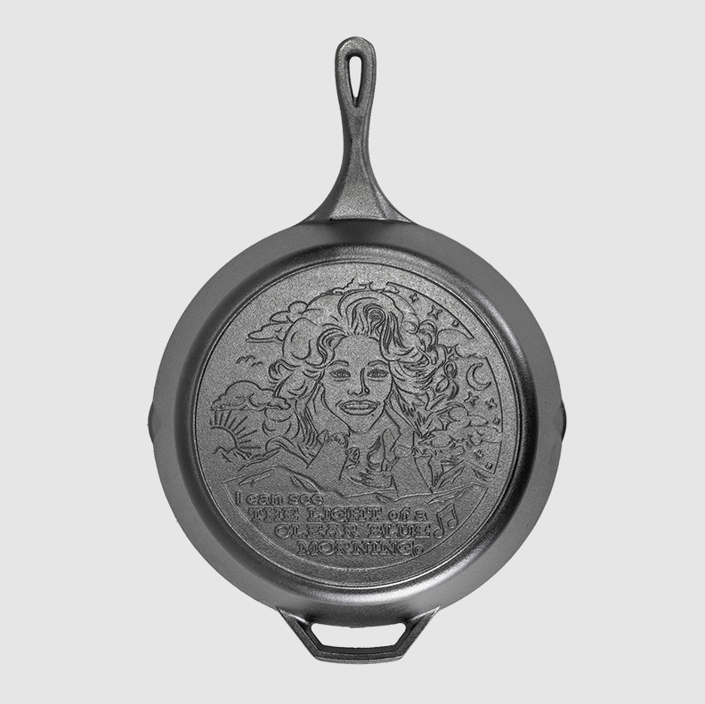 Lodge 13.25 Inch Light of a Clear Blue Morning Dolly Parton Skillet HOT SALE