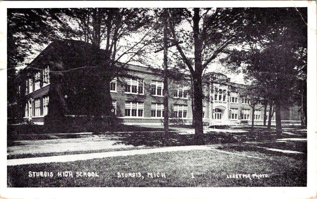 1924, Sturgis High School, STURGIS, Michigan Postcard