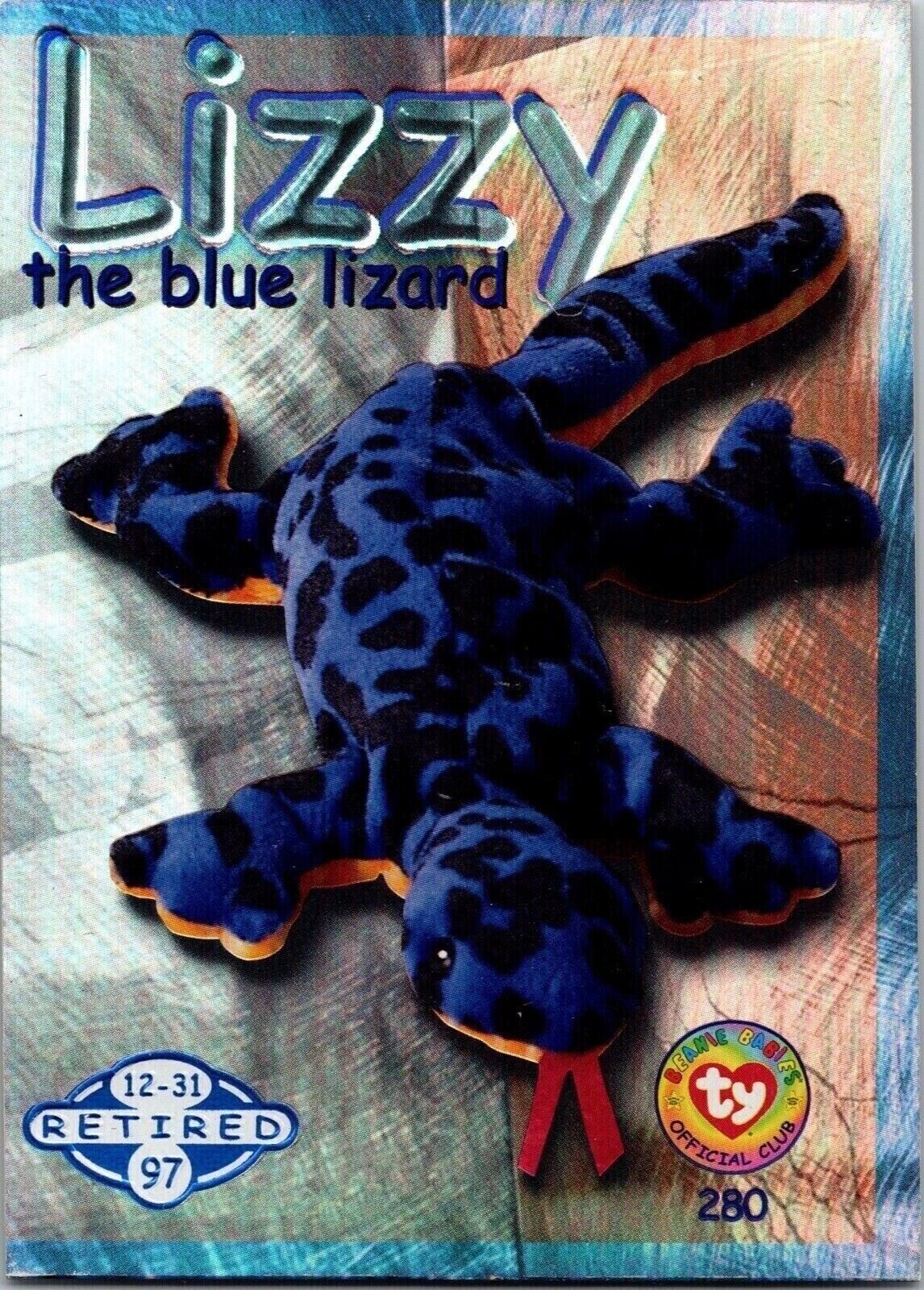 1999 Luzzy (blue) 280 Series 2 Retired TY Beanie Baby Trading Card 