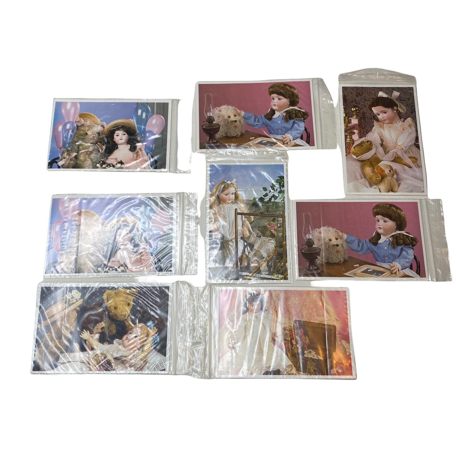 House of White Birches Vintage Doll Postcards New in Ziploc Bags 8