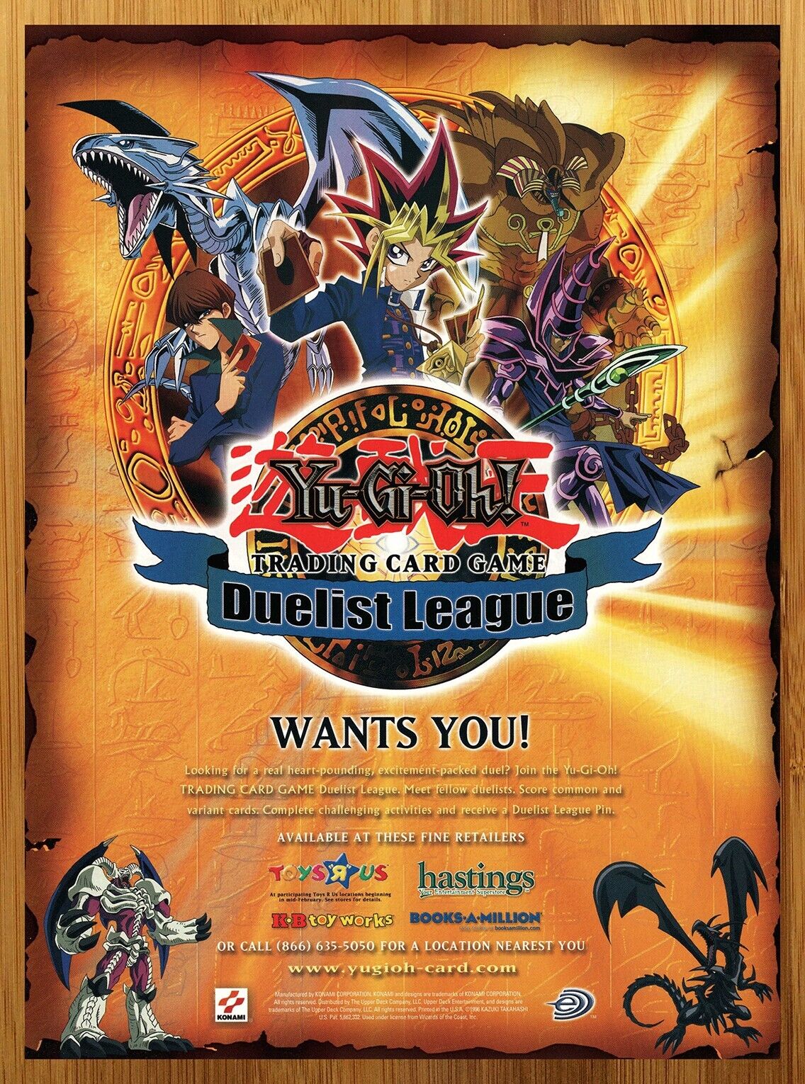 2003 Yu-Gi-Oh Duelist League TCG Trading Cards Print Ad/Poster CCG Official Art