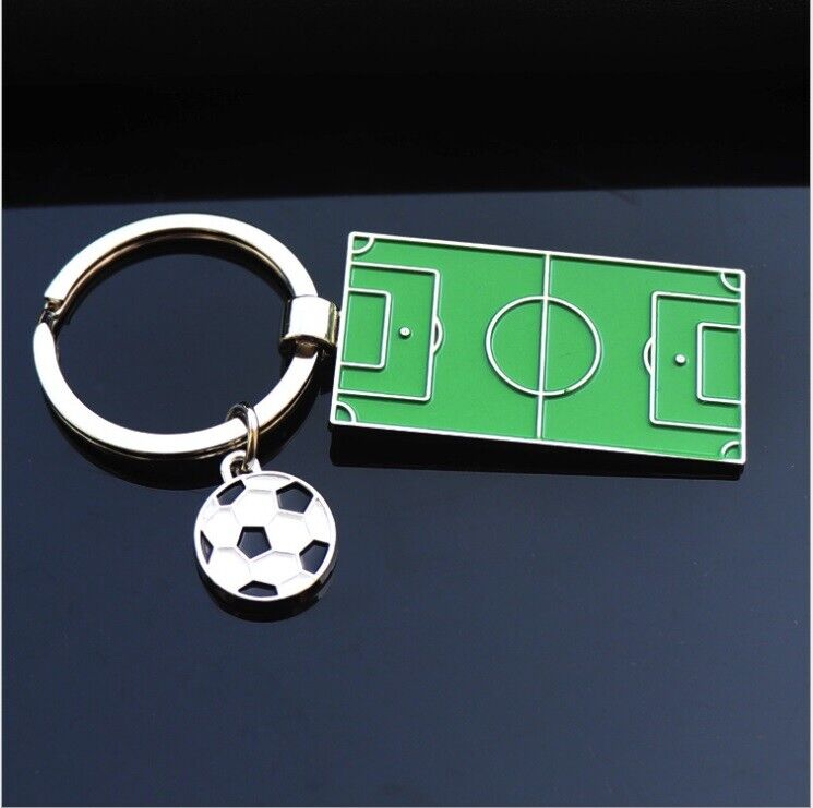 Cute Exquisite Fashion 3D Chrome Football Keychain Simulation Mini Keyring Gift
