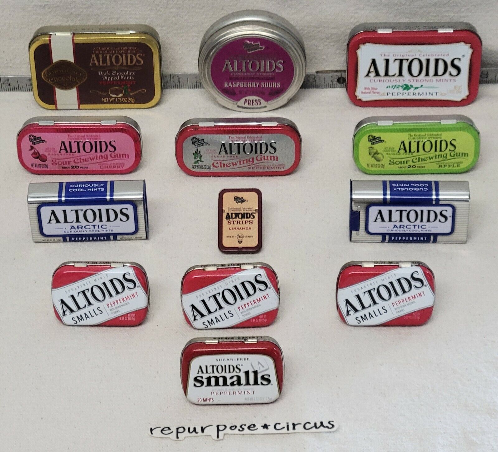 ALTOIDS Tins Collectibles Vintage Mints Gum Sour Smalls Strips