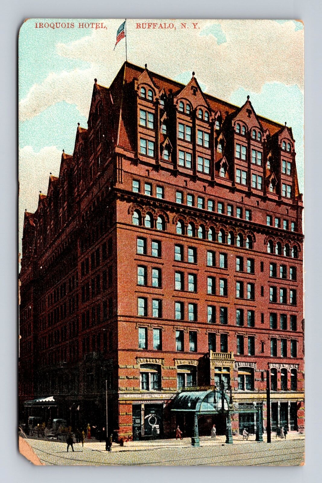 Auburn NY-New York, Residential Area North Street, Vintage c1912 Postcard
