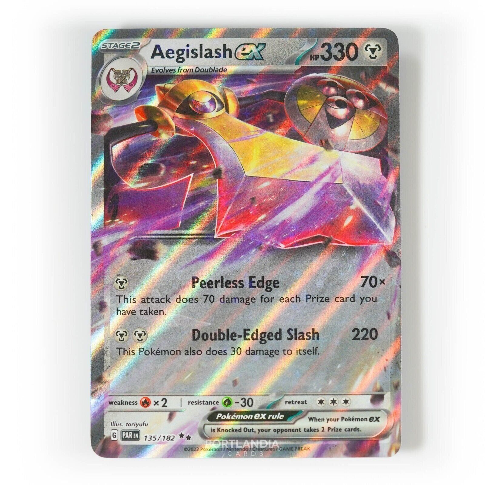 Pokemon - Aegislash ex - 135/182 - SV Paradox Rift - Half Art Card