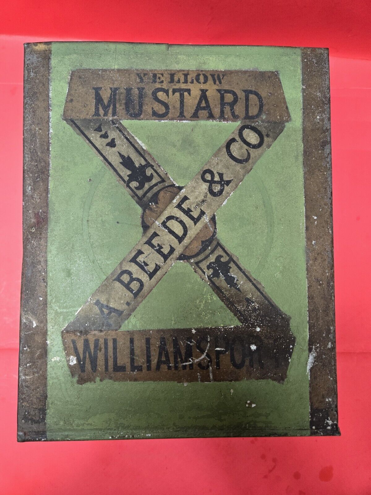 Antique Civil War Era Mustard Tin