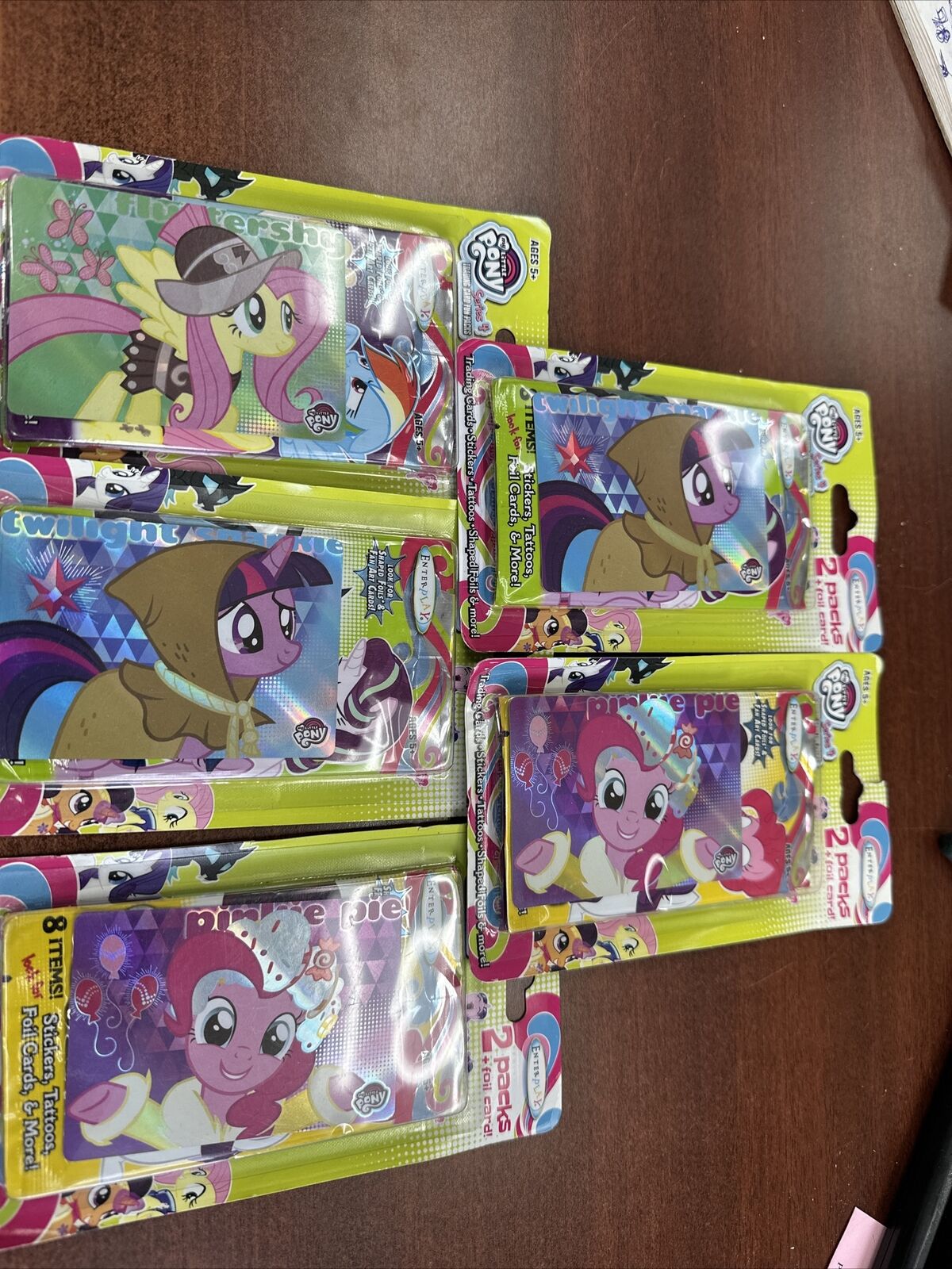 My Little Pony Series 4 Fun Packs, LOT Of 5 Blister Packs 2 packs Per Blister